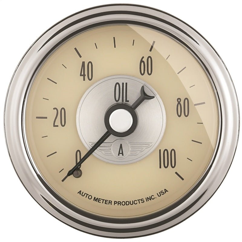 AutoMeter - Autometer Prestige Series 52mm 0-100 PSI Mechnical Oil Pressure Gauge - Demon Performance