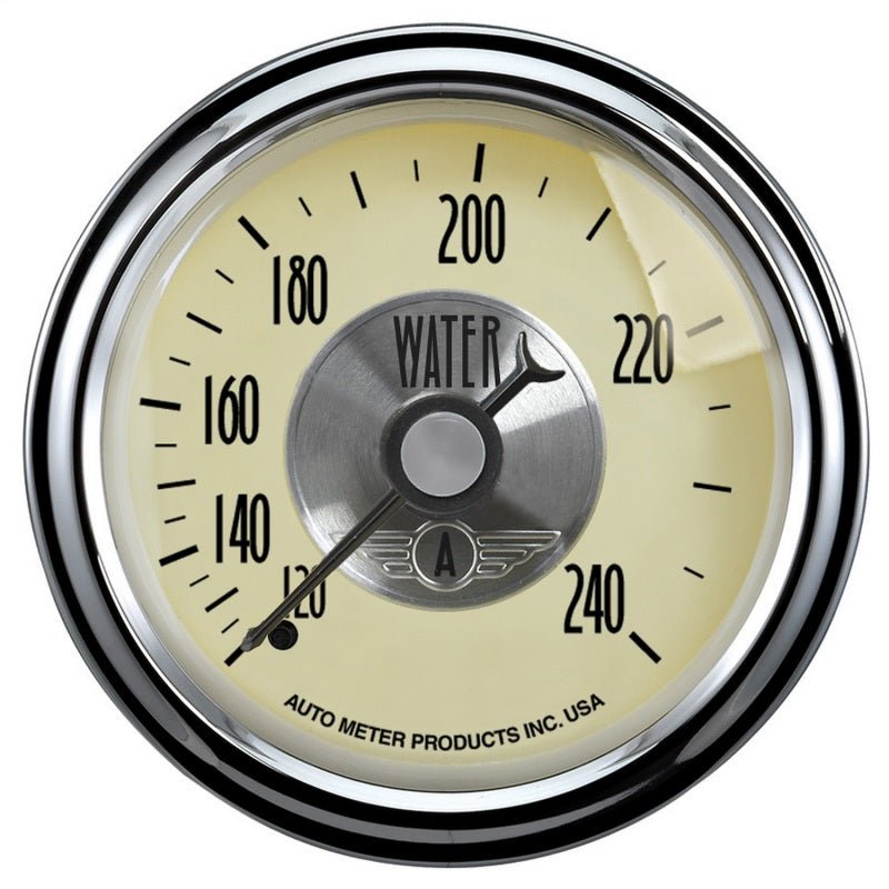 AutoMeter - Autometer Prestige Series 52mm 120-240 Deg F Mechanical Water Temperature Gauge - Demon Performance