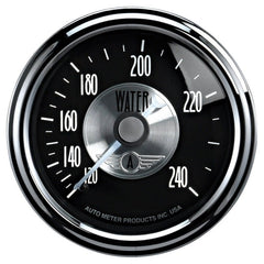 AutoMeter - Autometer Prestige Series Black Diamond 2-1/16in 120-240 Deg F Water Temp Gauge - Demon Performance