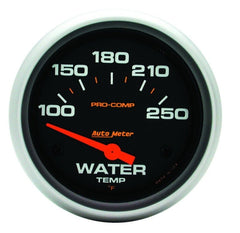 AutoMeter - Autometer Pro-Comp 2 5/8in 100-250 Deg F Short Sweep Electric Water Temp Gauge - Demon Performance