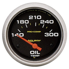 AutoMeter - Autometer Pro-Comp 2-5/8in 140-300 Deg Oil Temperature Gauge - Demon Performance
