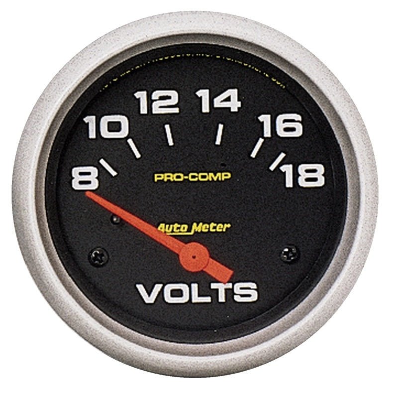 AutoMeter - Autometer Pro Comp 8-18 Volts Short Sweep Electronic Voltmeter Gauge - Demon Performance