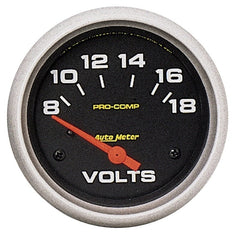 AutoMeter - Autometer Pro Comp 8-18 Volts Short Sweep Electronic Voltmeter Gauge - Demon Performance