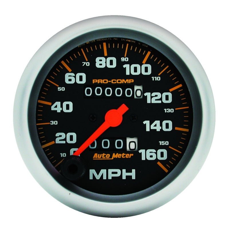 AutoMeter - Autometer Pro-Comp Mechanical Speedometer 3 3/8in 160 mph Gauge - Demon Performance