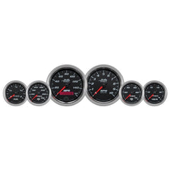 AutoMeter - Autometer Pro-Cycle Gauge Kit 6 Pc. Kit 3 3/8in & 2 1/16in Bagger Black - Demon Performance