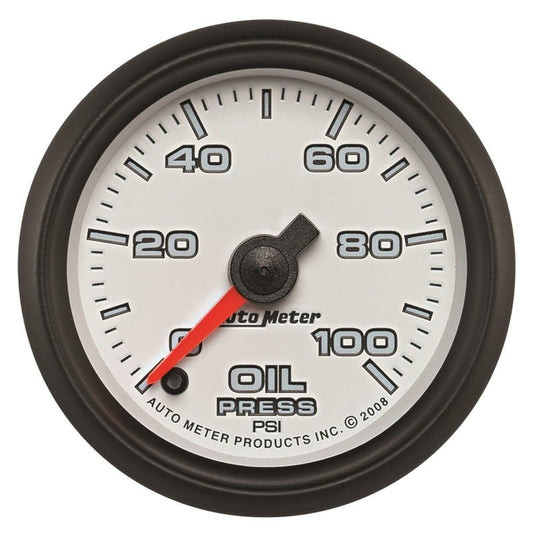 AutoMeter - Autometer Pro-Cycle Gauge Oil Pressure 2 1/16in 100psi Digital Stepper Motor White - Demon Performance