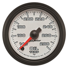 AutoMeter - Autometer Pro-Cycle Gauge Oil Temp 2 1/16in 140-280f Digital Stepper Motor White - Demon Performance
