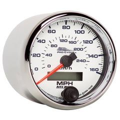 AutoMeter - Autometer Pro-Cycle Gauge Speedo 2 5/8in 160 Mph/260Kmh Elec White - Demon Performance