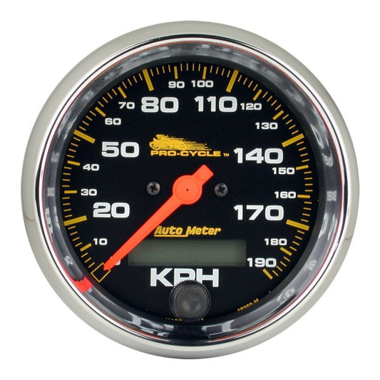 AutoMeter - Autometer Pro-Cycle Gauge Speedo 3 3/4in 120 Mph Elec Black - Demon Performance