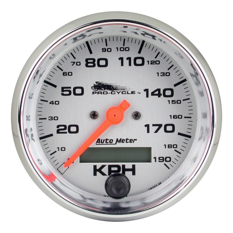 AutoMeter - Autometer Pro-Cycle Gauge Speedo 3 3/4in 120 Mph Elec Silver - Demon Performance