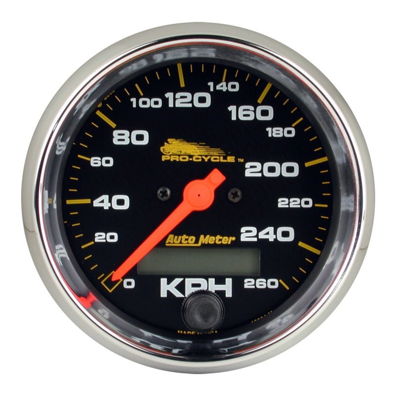 AutoMeter - Autometer Pro-Cycle Gauge Speedo 3 3/4in 160 Mph Elec Black - Demon Performance