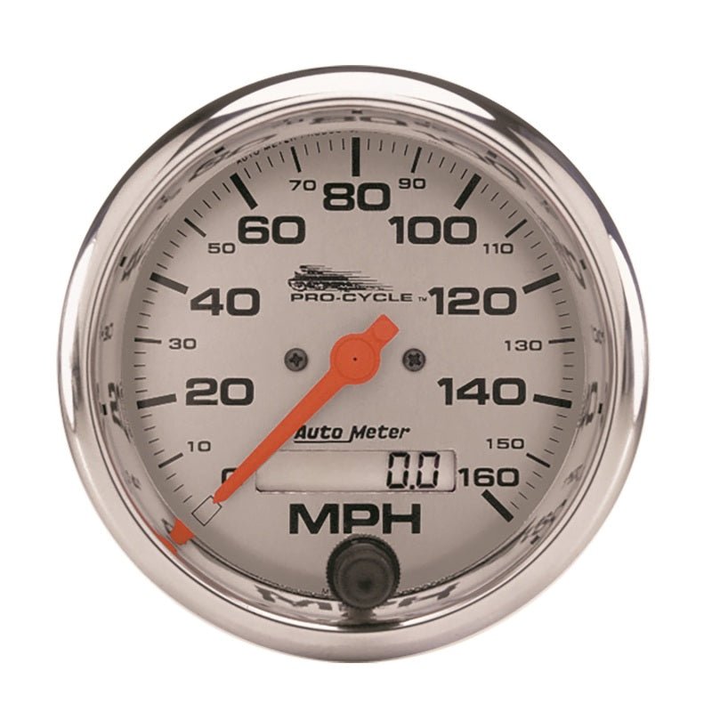 AutoMeter - Autometer Pro-Cycle Gauge Speedo 3 3/4in 160 Mph Elec Silver - Demon Performance