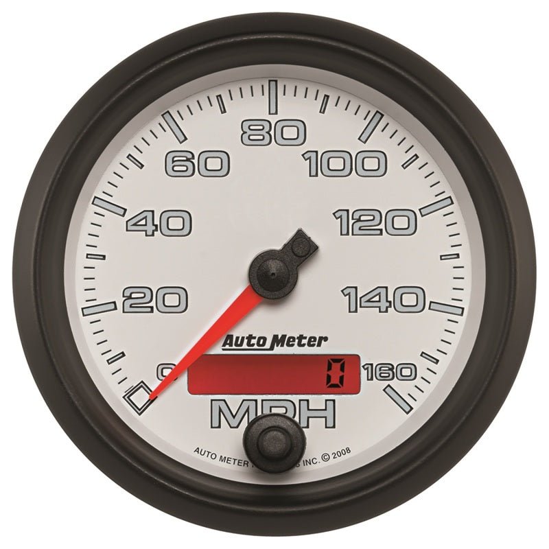 AutoMeter - Autometer Pro-Cycle Gauge Speedometer 3 3/8in 160Mph Elec. Programmable White - Demon Performance