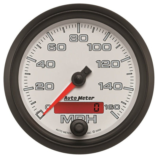 AutoMeter - Autometer Pro-Cycle Gauge Speedometer 3 3/8in 160Mph Elec. Programmable White - Demon Performance