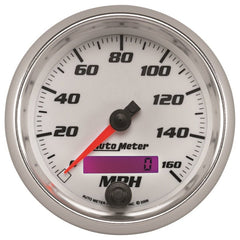 AutoMeter - Autometer Pro-Cycle Gauge Speedometer 3 3/8in 160Mph Elec. Programmable White - Demon Performance