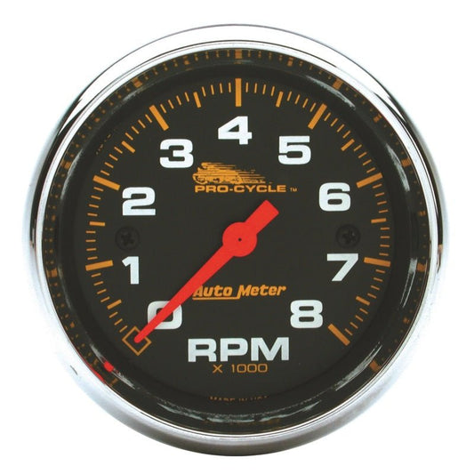 AutoMeter - Autometer Pro-Cycle Gauge Tach 2 5/8in 8K Rpm 2&4 Cylinder Black - Demon Performance