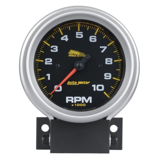 AutoMeter - Autometer Pro-Cycle Gauge Tach 3 3/4in 10K Rpm 2 & 4 Cylinder Black Pro-Cycle - Demon Performance