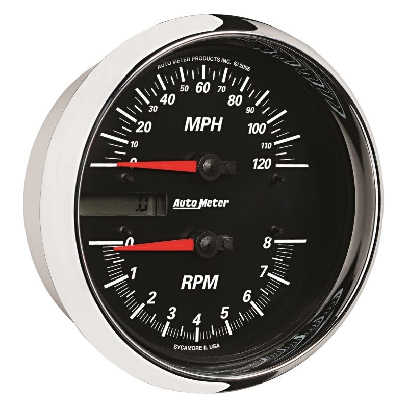 AutoMeter - Autometer Pro-Cycle Gauge Tach/Speedo 4 1/2in 8K Rpm/120 Mph Black - Demon Performance