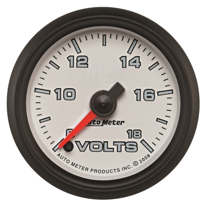 AutoMeter - Autometer Pro-Cycle Gauge Voltmeter 2 1/16in 18V Digital Stepper Motor White - Demon Performance