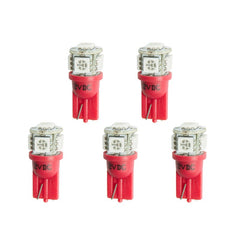 AutoMeter - Autometer Red LED Replacement T3 Wedge Bulb Kit - Pack of 5 - Demon Performance