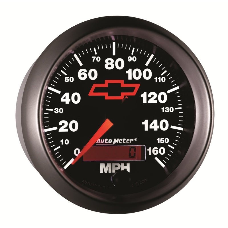 AutoMeter - Autometer Speedometer 3-3/8in, 0-160 MPH, Elec. Programmable - Bowtie Black - Demon Performance