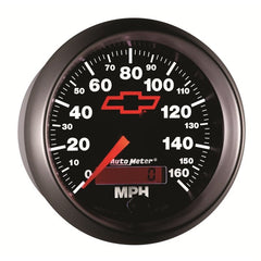 AutoMeter - Autometer Speedometer 3-3/8in, 0-160 MPH, Elec. Programmable - Bowtie Black - Demon Performance