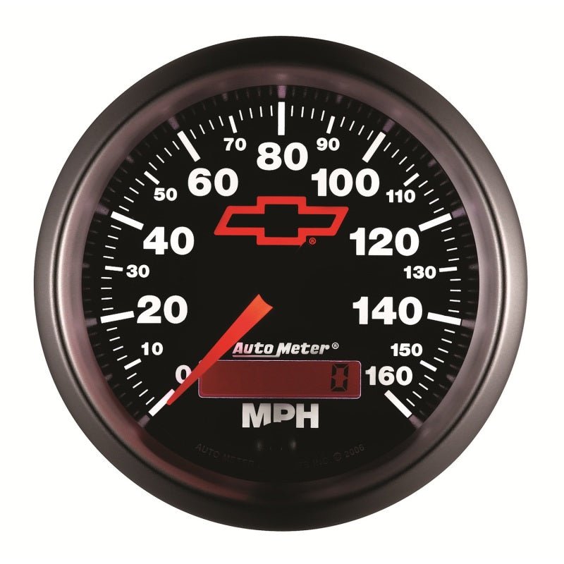 AutoMeter - Autometer Speedometer 3-3/8in, 0-160 MPH, Elec. Programmable - Bowtie Black - Demon Performance