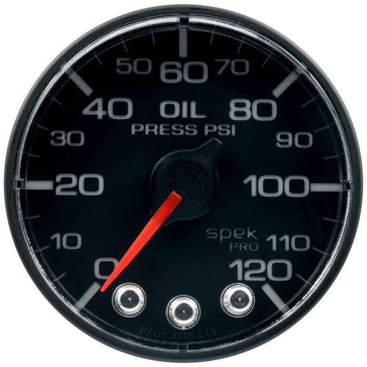 AutoMeter - Autometer Spek-Pro 52.4mm 0-120 PSI Digital Stepper Motor Oil Pressue Gauge - Demon Performance