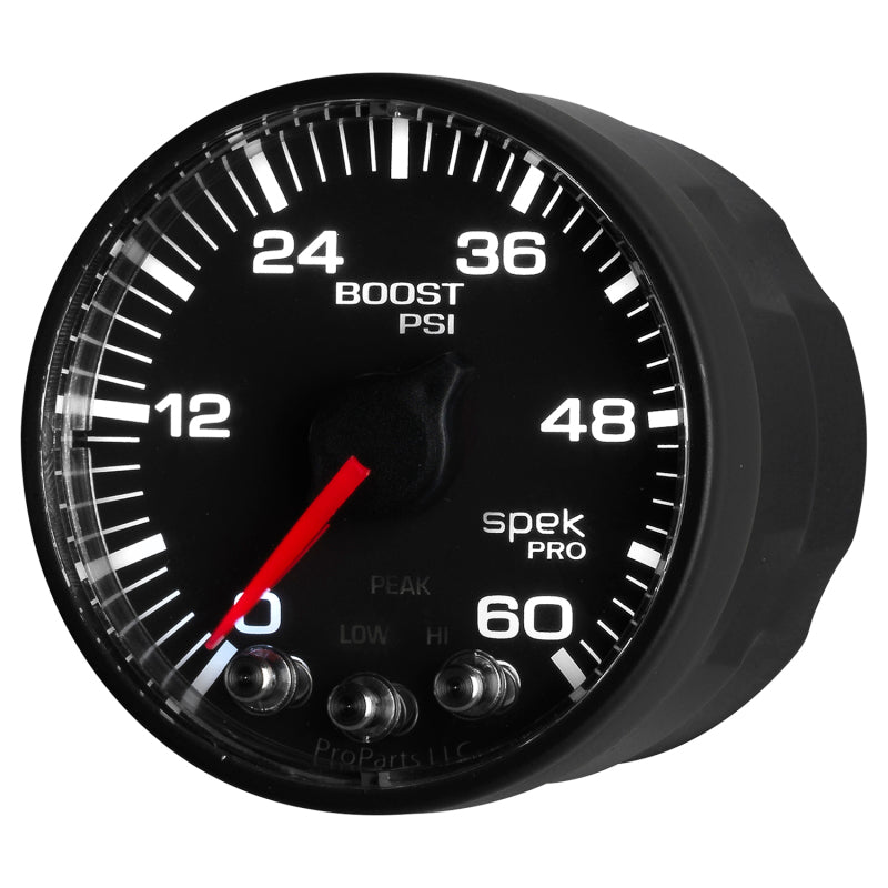 AutoMeter - Autometer Spek-Pro 52.4mm 0-60 PSI Digital Stepper Motor Boost Gauge - Demon Performance