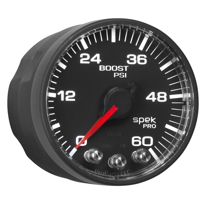 AutoMeter - Autometer Spek-Pro 52.4mm 0-60 PSI Digital Stepper Motor Boost Gauge - Demon Performance