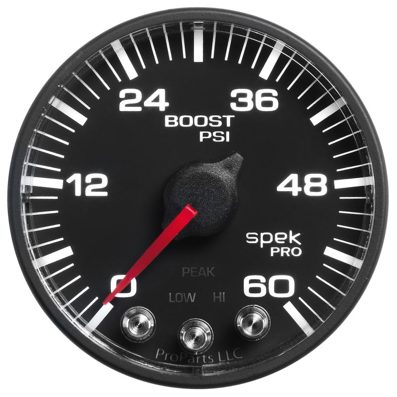 AutoMeter - Autometer Spek-Pro 52.4mm 0-60 PSI Digital Stepper Motor Boost Gauge - Demon Performance