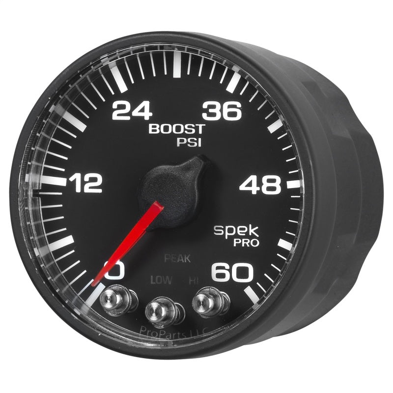 AutoMeter - Autometer Spek-Pro 52.4mm 0-60 PSI Digital Stepper Motor Boost Gauge - Demon Performance