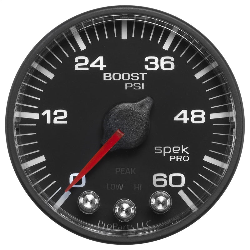 AutoMeter - Autometer Spek-Pro 52.4mm 0-60 PSI Digital Stepper Motor Boost Gauge - Demon Performance