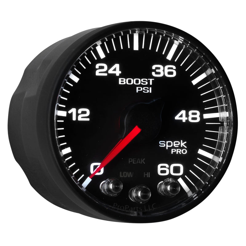AutoMeter - Autometer Spek-Pro 52.4mm 0-60 PSI Digital Stepper Motor Boost Gauge - Demon Performance