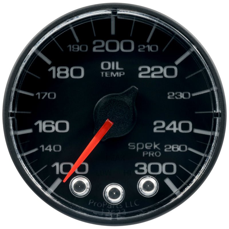 AutoMeter - Autometer Spek-Pro 52.4mm 100-300 F Deg Digital Stepper Motor Oil Temp Gauge - Demon Performance