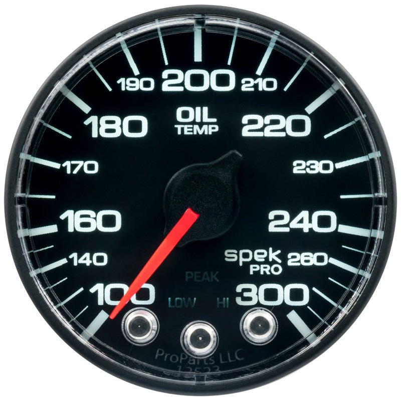 AutoMeter - Autometer Spek-Pro 52.4mm 100-300 F Deg Digital Stepper Motor Oil Temp Gauge - Demon Performance