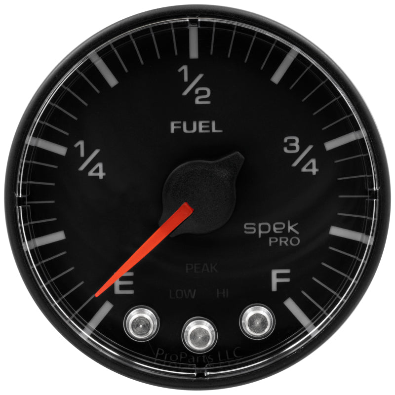 AutoMeter - Autometer Spek-Pro Gauge Fuel Level 2 1/16in 0-270 Programmable Blk/Blk - Demon Performance