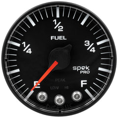 AutoMeter - Autometer Spek-Pro Gauge Fuel Level 2 1/16in 0-270 Programmable Blk/Blk - Demon Performance