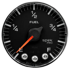 AutoMeter - Autometer Spek-Pro Gauge Fuel Level 2 1/16in 0-270 Programmable Blk/Chrm - Demon Performance