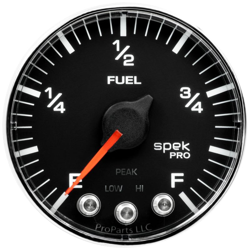 AutoMeter - Autometer Spek-Pro Gauge Fuel Level 2 1/16in 0-270 Programmable Blk/Chrm - Demon Performance