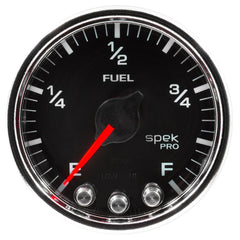 AutoMeter - Autometer Spek-Pro Gauge Fuel Level 2 1/16in 0-270 Programmable Blk/Chrm - Demon Performance