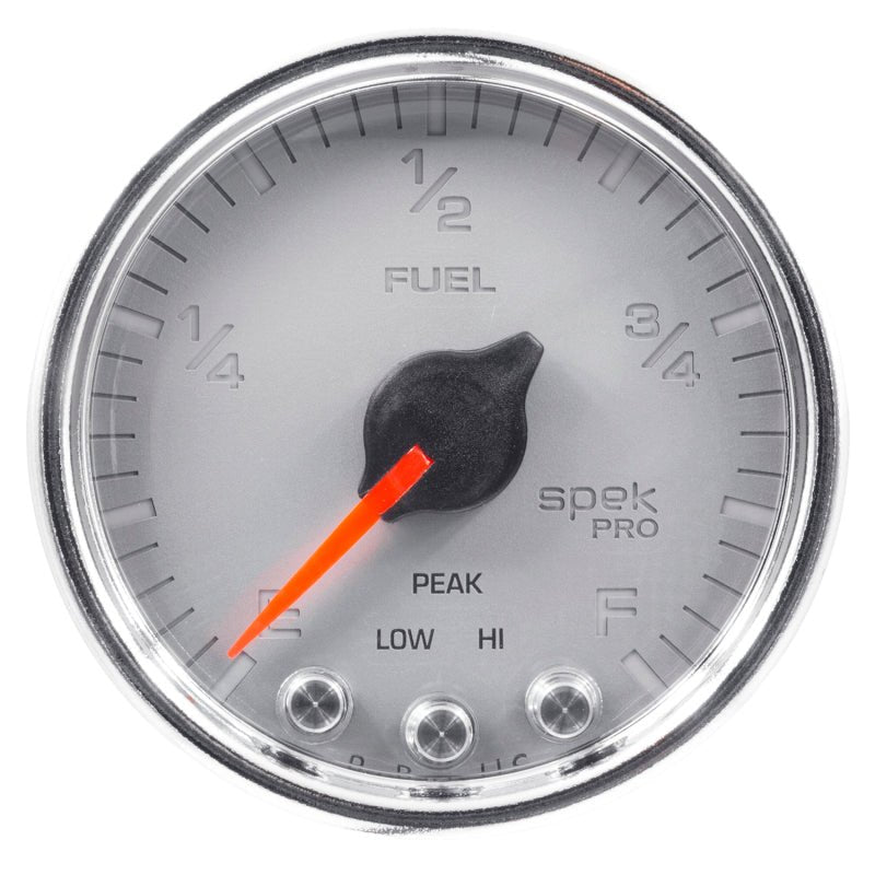 AutoMeter - Autometer Spek-Pro Gauge Fuel Level 2 1/16in 0-270 Programmable Slvr/Chrm - Demon Performance