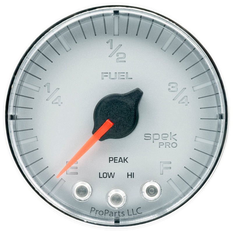 AutoMeter - Autometer Spek-Pro Gauge Fuel Level 2 1/16in 0-270 Programmable Slvr/Chrm - Demon Performance