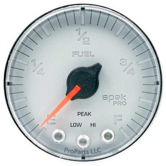 AutoMeter - Autometer Spek-Pro Gauge Fuel Level 2 1/16in 0-270 Programmable Slvr/Chrm - Demon Performance