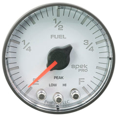 AutoMeter - Autometer Spek-Pro Gauge Fuel Level 2 1/16in 0-270 Programmable Wht/Blk - Demon Performance