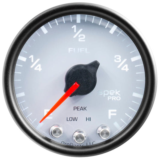 AutoMeter - Autometer Spek-Pro Gauge Fuel Level 2 1/16in 0-270 Programmable Wht/Blk - Demon Performance
