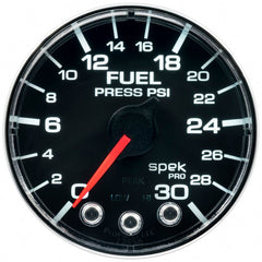 AutoMeter - Autometer Spek-Pro Gauge Fuel Press 2 1/16in 30psi Stepper Motor W/Peak & Warn Blk/Chrm - Demon Performance
