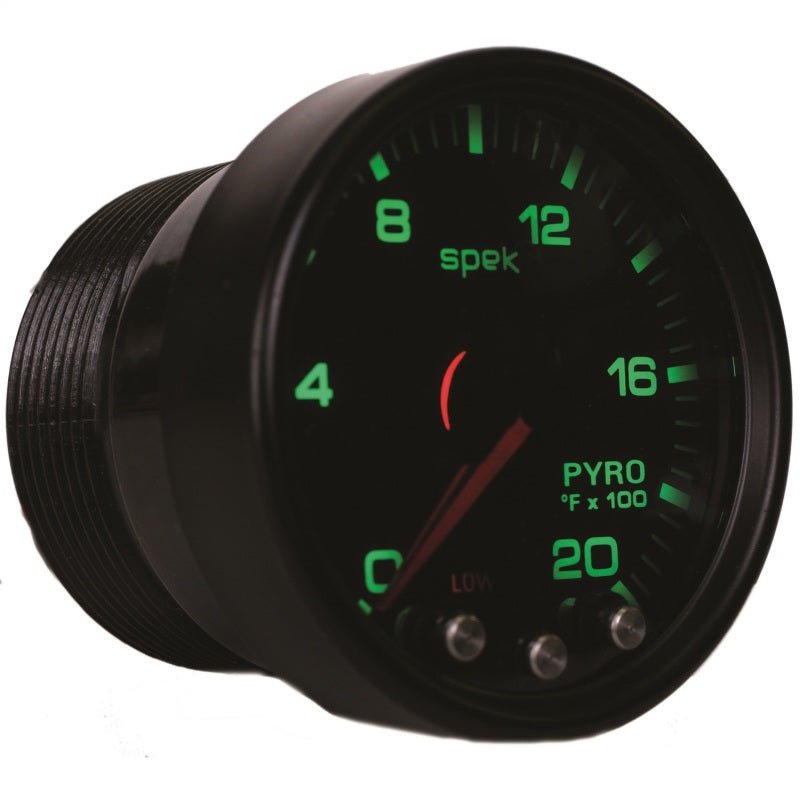 AutoMeter - Autometer Spek-Pro Gauge Pyro. (Egt) 2 1/16in 2000f Stepper Motor W/Peak & Warn Blk/Smoke/Blk - Demon Performance