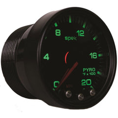 AutoMeter - Autometer Spek-Pro Gauge Pyro. (Egt) 2 1/16in 2000f Stepper Motor W/Peak & Warn Blk/Smoke/Blk - Demon Performance