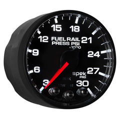 AutoMeter - Autometer Spek-Pro Gauge Rail Press 2 1/16in 30Kpsi Stepper Motor W/Peak & Warn Blk/Blk - Demon Performance
